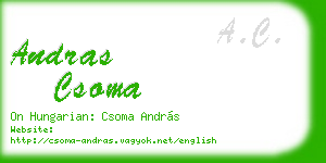 andras csoma business card